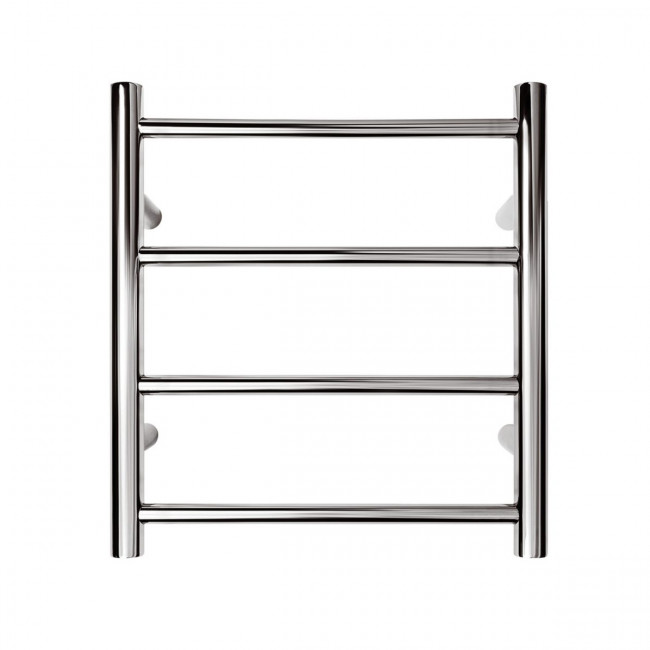 Tranquillity Jersey Round Heated Towel Rail: 4 Bars - Polished