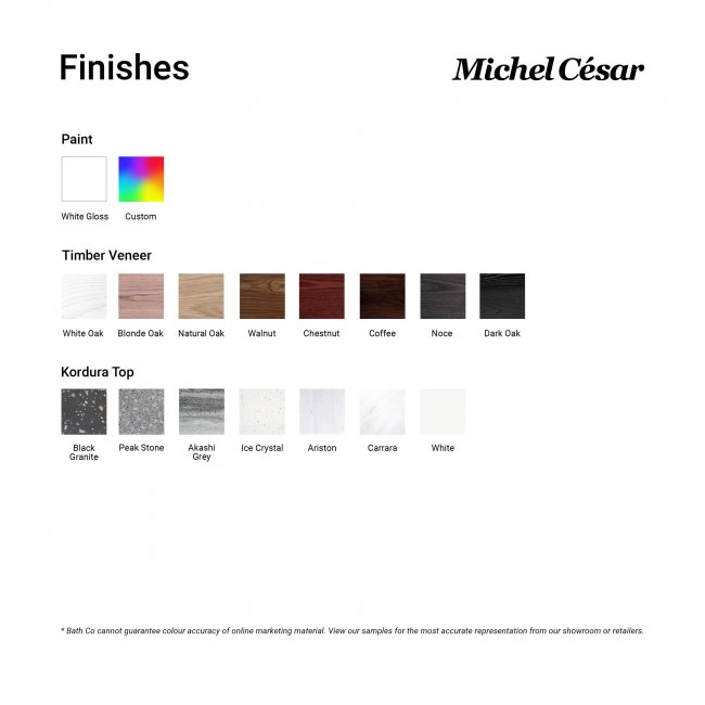 Michel Cesar Tablo 1000 Wall-Hung vanity, 1 Drawer