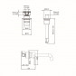 Felton Tate Wall Mounted Basin / Bath Mixer (180mm) - Brushed Nickel/Black