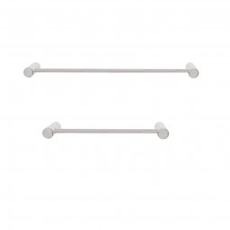 Tranquillity Round Single Towel Rail 370mm - Brushed Steel