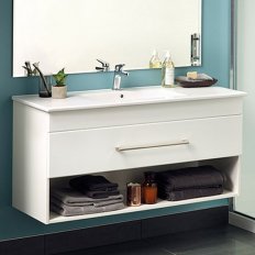 Clearlite Cashmere 600 Single Drawer Open Vanity