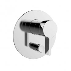 Kohler Components Shower/Bath Mixer with Diverter, Thin Trim, Lever Handle - Brushed Nickel