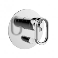 Kohler Components Shower/Bath Mixer with Diverter, Thin Trim, Industrial Handle - Chrome