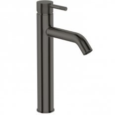 Robertson Elementi Uno Etch Extended Height Basin Mixer Curved Spout - Gun Metal