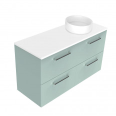 Newtech 1200 Harrow Luxe Wall Hung Offset Right Basin Vanity 4 Drawer