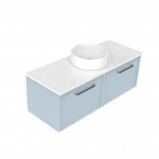 Newtech 1200 Francisco Luxe Wall Hung Single Basin Vanity 2 Drawer 