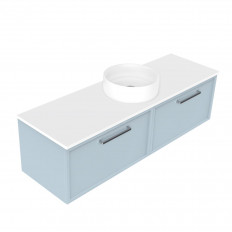 Newtech 1500 Francisco Luxe Wall Hung Single Basin Vanity 2 Drawer 