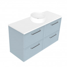 Newtech 1200 Francisco Luxe Wall Hung Single Basin Vanity  4 Drawer 