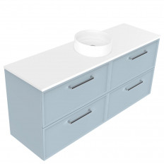 Newtech 1500 Francisco Luxe Wall Hung Single Basin Vanity 4 Drawer 