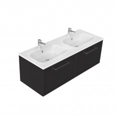 Newtech 1200 Francisco Wall Hung Double Basin Vanity 2 Drawer 
