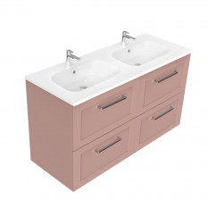 Newtech 1200 Francisco Wall Hung Double Basin Vanity 4 Drawer 