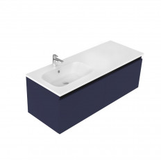 Newtech 1200 Oxley Wall Hung Offset Left Basin Vanity 2 Drawer 