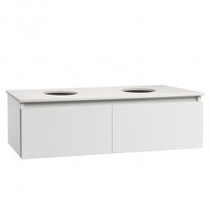 Englefield Valencia Elite Wall Hung 1200mm Vanity, Double Bowl, 2 Drawers, Stone Top