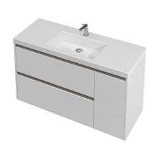 St Michel City 46 Vanity with console basin 1200 Wall - 1 Door, 2 Drawers