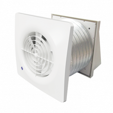 Manrose Quiet 150mm Through Wall Bathroom/Kitchen Fan Kit with Timer