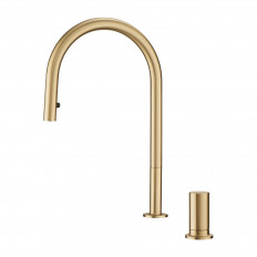 Waterware Doppia Extractable Kitchen Mixer Brushed Gold