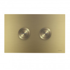 Robertson Twin Button Pneumatic Push Plate - Brushed Brass