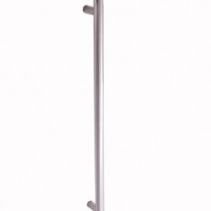 Tranquillity Vertical Heated Towel Rail, Round - Polished Stainless Steel