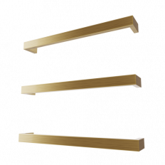 Newtech Largo Square Freedom Heated Towel Rail 632mm - Brushed Brass