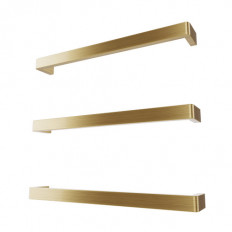 Newtech Vera Rounded Heated Towel Bar 632mm - Brushed Brass