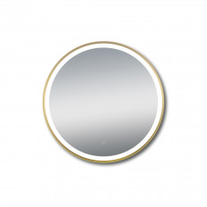 Waterware Cadre 850mm LED Mirror with Demister Brushed Gold