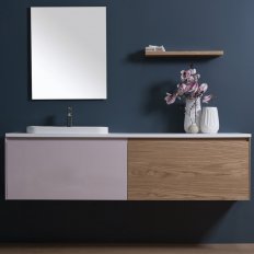 Michel Cesar Moode 1800 Wall-Hung vanity, Double Bowl, 2 Drawers (side by side)