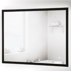 Trendy Mirrors LED Nero Rectangle Mirror with Demister