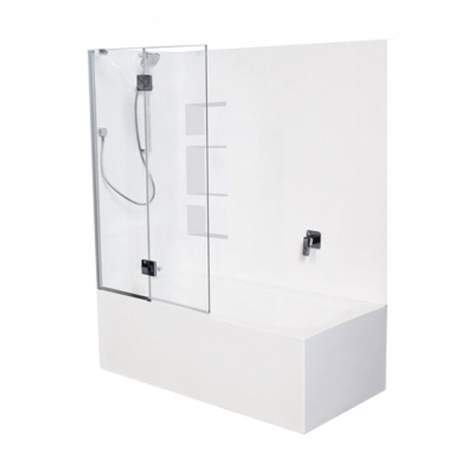 Englefield Evora Freestanding Shower Over Bath with Side Recessed Wall Left Hand