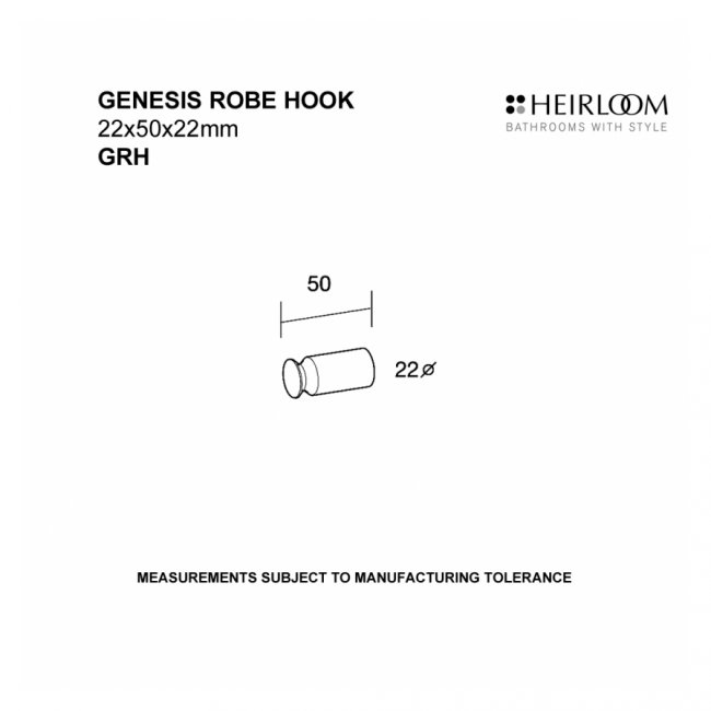Heirloom Genesis Robe Hook (Pair) - Stainless Steel