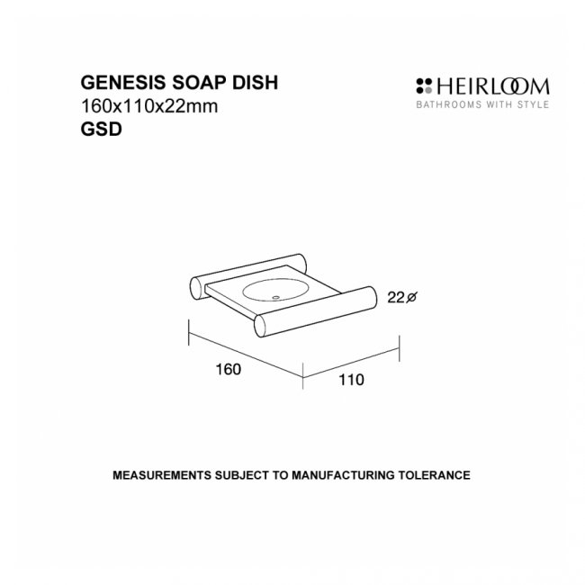 Heirloom Genesis Soap Dish - Stainless Steel