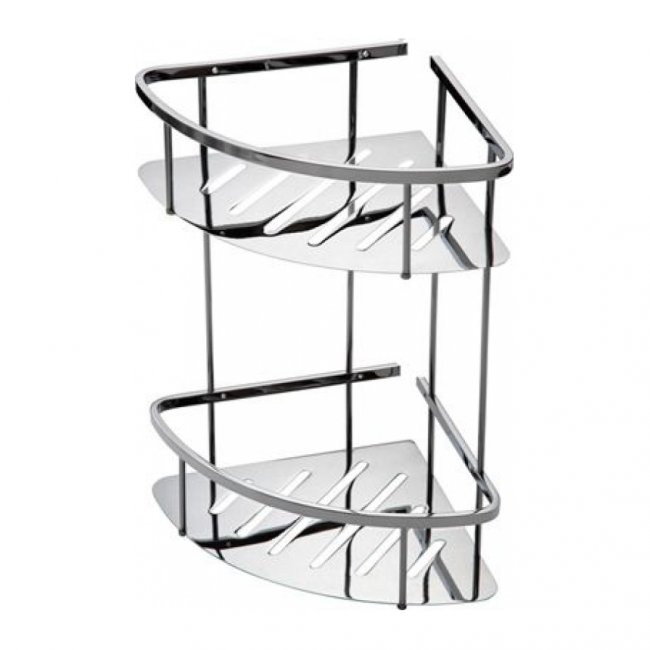 Heirloom Universal 2 Tier Basket Corner Shelf