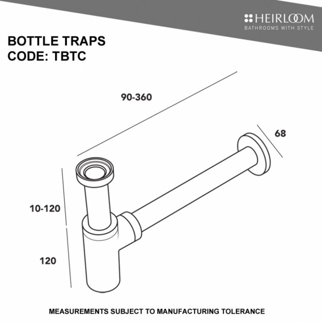 Heirloom 603 Series Bottle Trap - Chrome