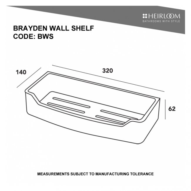 Heirloom Brayden Wall Shelf - Brushed