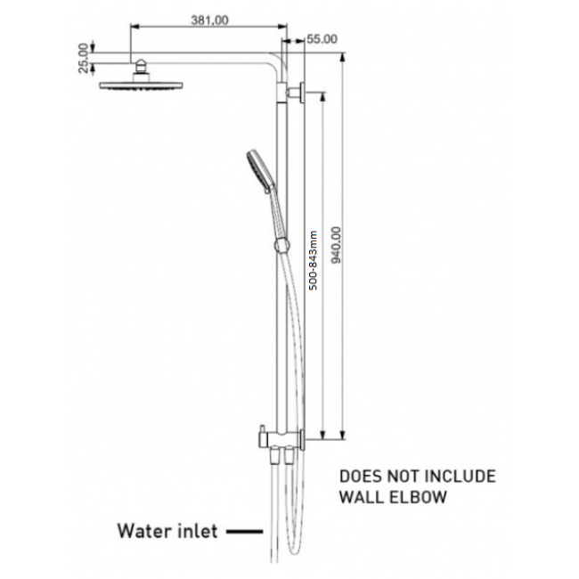 Robertson Elementi Splash 6 Column Shower 3 Function - Chrome