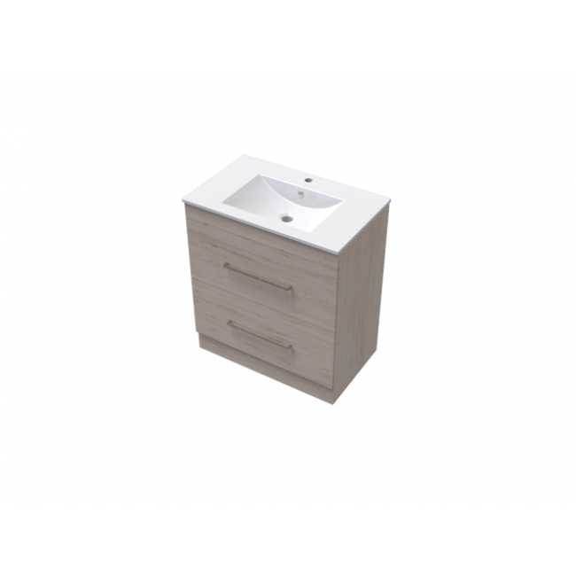 Clearlite Cashmere Double Drawer Vanity 750