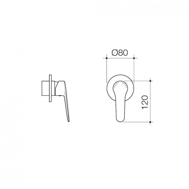 Caroma Opal Bath/Shower Mixer Trim Kit - Chrome