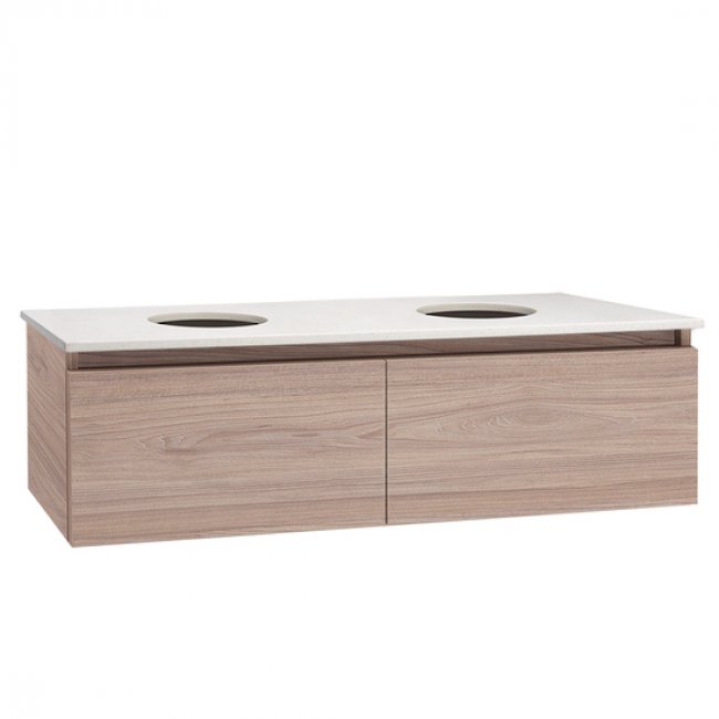 Englefield Valencia Elite Wall Hung 1200mm Vanity, Double Bowl, 2 Drawers, Stone Top