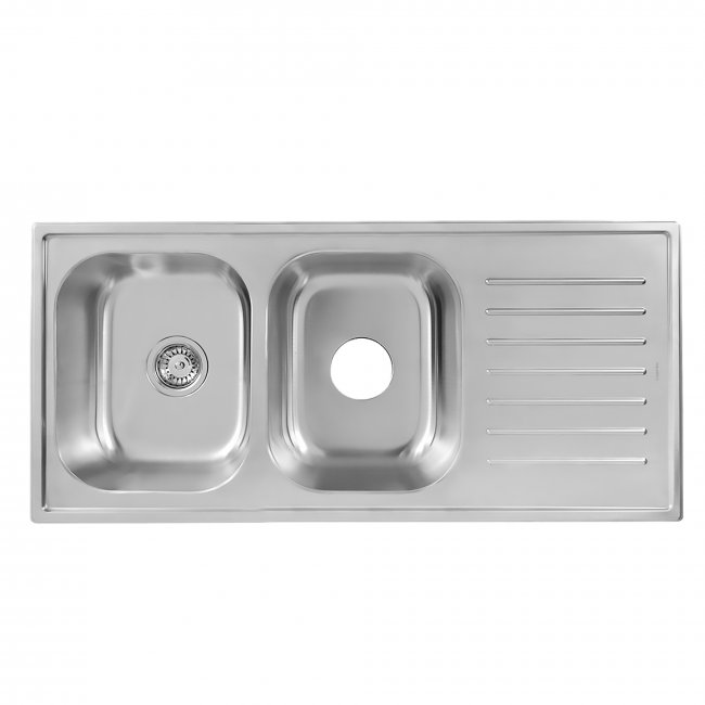Aquatica Atlantic Sink with 2 Equal Bowls Silk Finish with Accessories