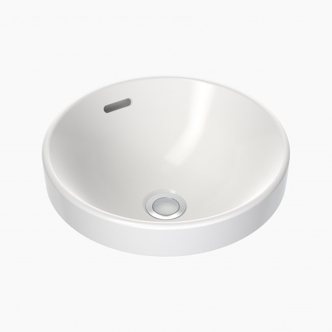 CLARK Round Inset Basin 350mm (No Tap Hole, with Overflow)
