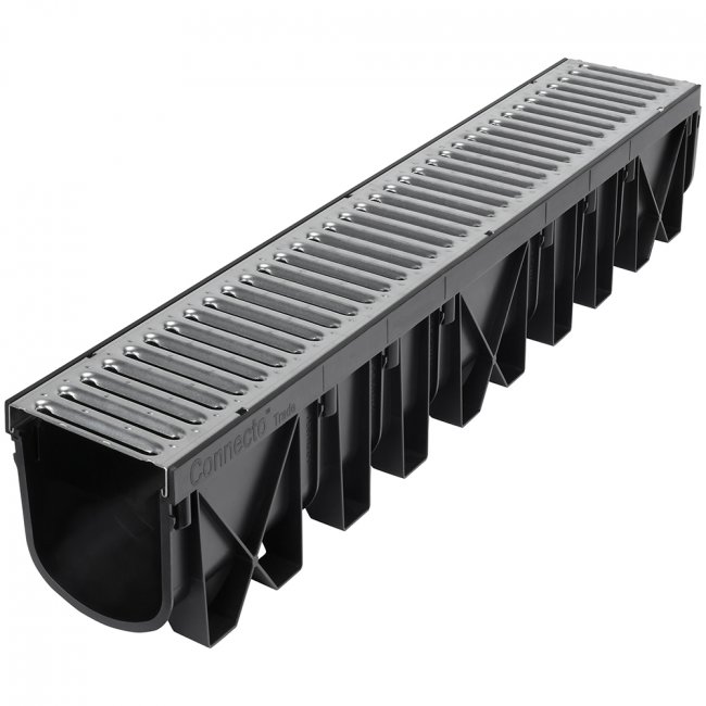 Dux Connecto Trade 130 Channel & Galvanised Grate 3m
