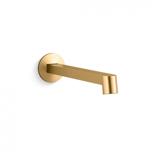 Kohler Components Wall Mount Basin Spout - Row Trim Brushed Brass 