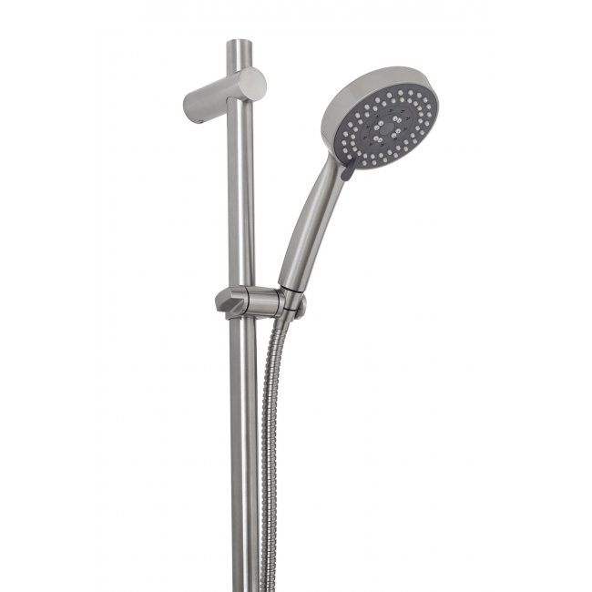 Aquatica Deluna Brushed Multi Spray Handshower Set with Stainless Rail