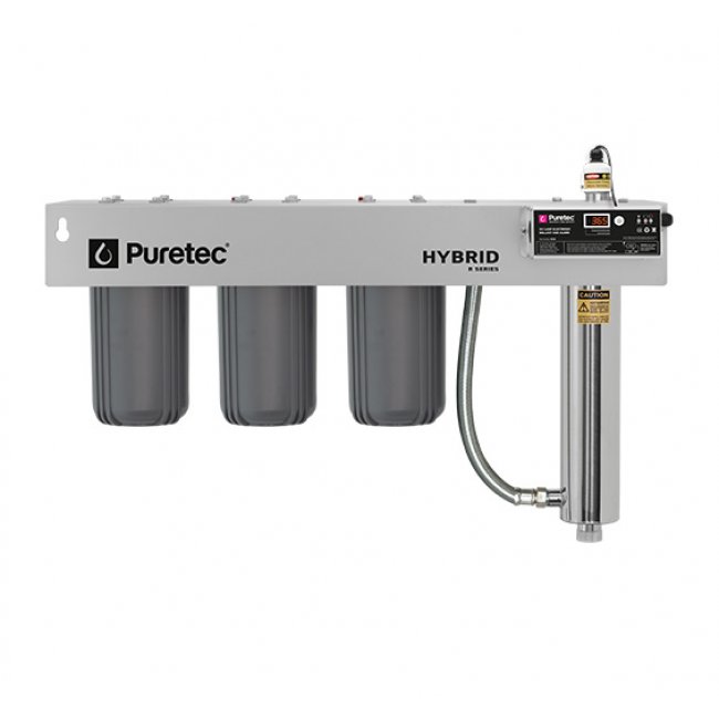 Puretec Hybrid R10 Triple Stage Filtration plus UV Protection, Reversible Mounting Bracket, 60 Lpm