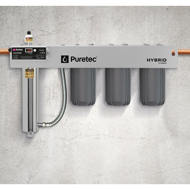 Puretec Hybrid R10 Triple Stage Filtration plus UV Protection, Reversible Mounting Bracket, 60 Lpm