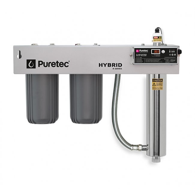 Puretec Hybrid R3 Dual Stage Filtration plus UV Protection, Reversible Mounting Bracket, 75 Lpm