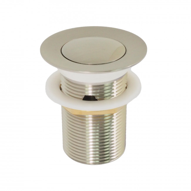 Aquatica Brushed Nickel Kmercial Spring-loaded 32mm Plug and Waste 32mm w/Overflow