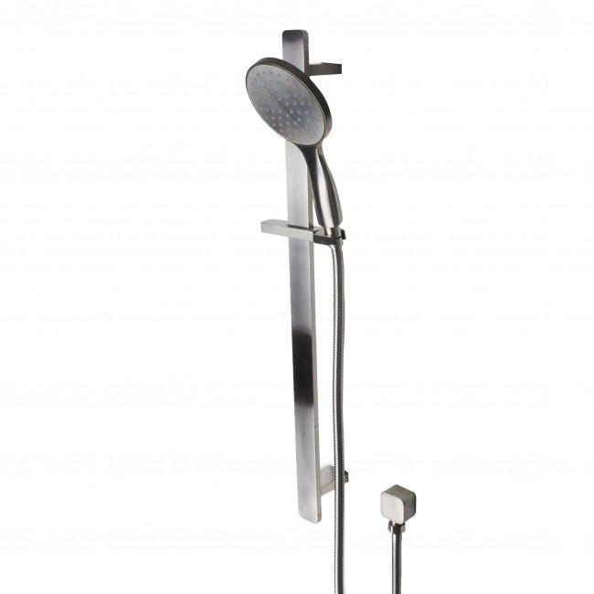 Aquatica Prestigio Single Spray Handshower Set Brushed Nickel (Separate Elbow) Round Head