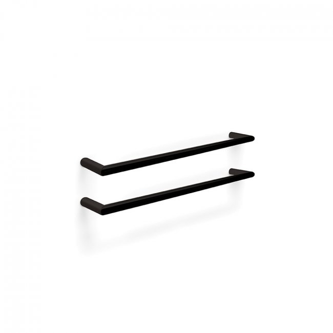 Tranquillity Round Single Bar Heated Towel Rail 450mm - Matte Black