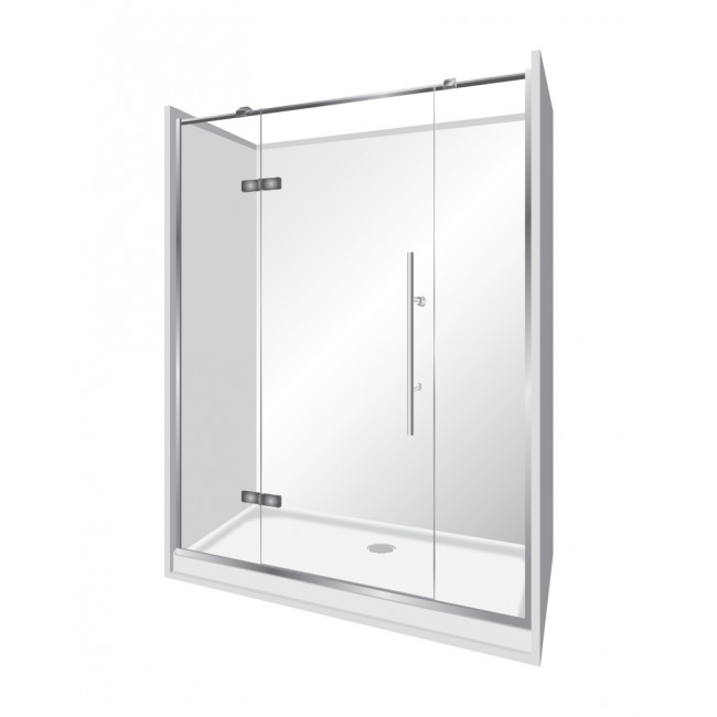 Symphony Showers Premier Frameless Alcove Pivot Door Shower - Silva
