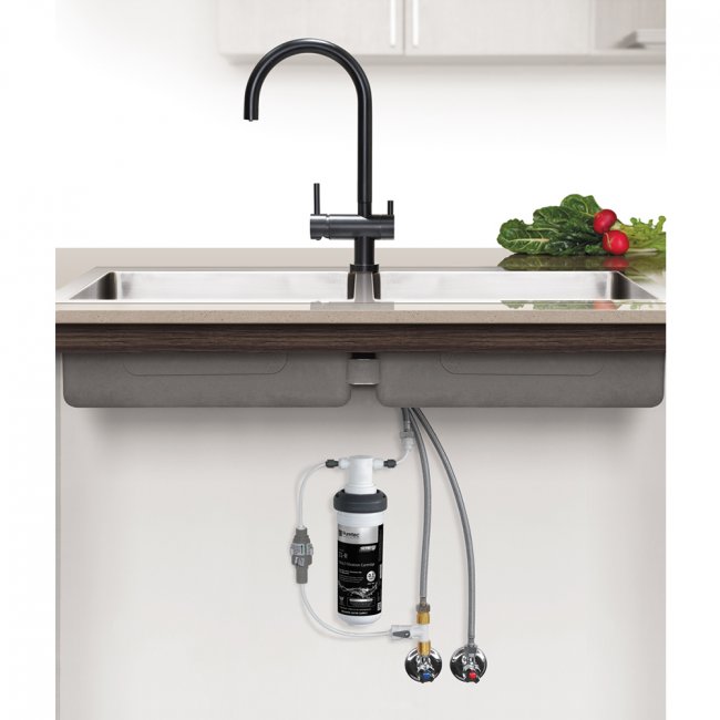 Puretec Quick Twist Filter System using Ultra Z Filtration Technology with Tripla BL2 Black Mixer Tap 